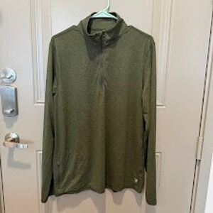 Vuori Men's Ease Performance Half Zip Pullover Green Size Large